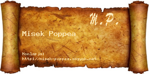 Misek Poppea névjegykártya